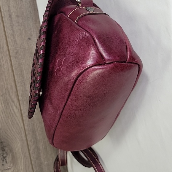 Patricia Nash Purple Leather Flap Front Crossbody Shoulder Bag - Picture 8 of 14